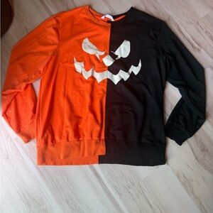 PatPat Orange and Black Crewneck Sweater